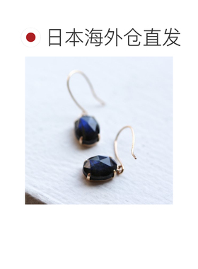 日本直邮cui-cui 拉布拉多石黑玛瑙长款耳钩 K10Y【付后1h可退】