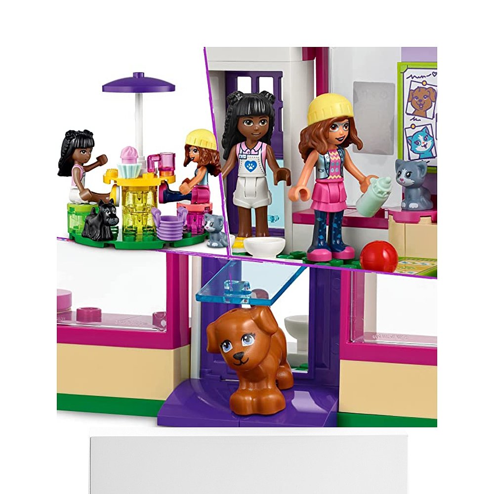 日潮跑腿Lego乐高启蒙拼装积木儿童宠物主题咖啡馆模型