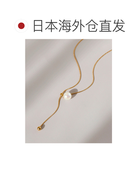 日本直邮ANE MONE 女士不锈钢珍珠蛇形链Y字项链 M2130022N