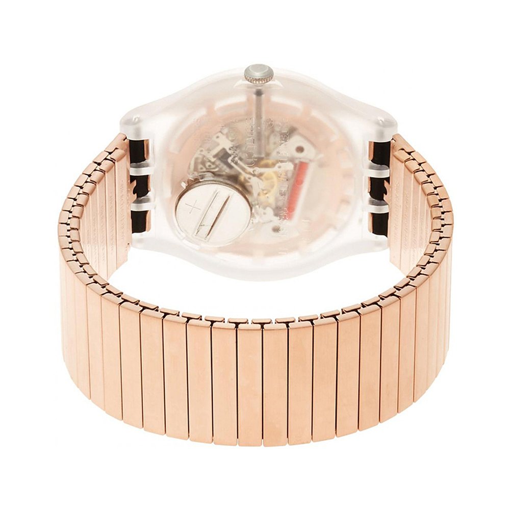 天猫国际日本直购日本直邮SWATCH斯沃琪手表新绅士纽金特防锈大号SUOK707A玫瑰金3