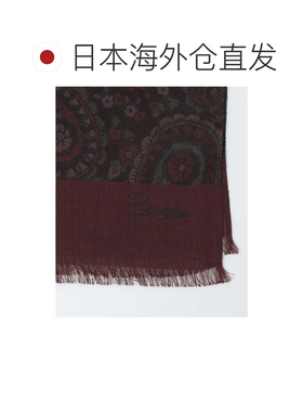 日本直邮SHIPS 普契尼 羊毛印花佩斯利围巾 深绿色