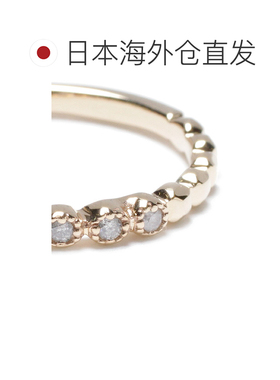 日本直邮agete 阿卡朵 女士 K10金镶钻石戒指 简【付后1h可退】