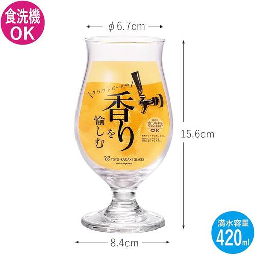 【日本直邮】东洋佐佐木玻璃啤酒杯 420ml 日本制造 36311-JAN-BE - 图3