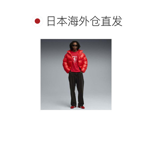 日本直邮Ferrari 男士长袖T恤 Rosso Corsa彪马红色上衣 - 图1