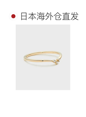 日本直邮NOJESS 女士K10钻石戒指 独特流星轨迹设计 显瘦V字形 高