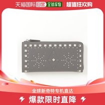 Japan Direct mail CARVING TRIBES BULL LEATHER ZIPPER WALLET DELICATE RIVET DECORATIVE FASHION SOLID