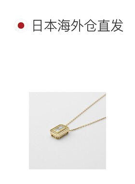 日本直邮日潮 agete 阿卡朵K18YG钻石项链黄色 均码宝石设计饰品