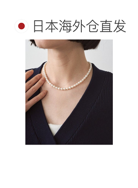 日本直邮GALENA 男女同款 淡水珍珠项链 设计感金色扣件 LDG50611