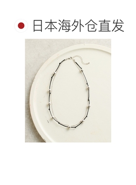 1h可退 日本直邮BEARDSLEY 女士 站式可调项链 黑色尼龙绳+银色黄