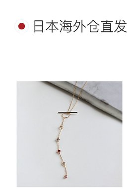 1h可退 日本直邮cui-cui 多彩宝石 Y字项链 K10YG 783395吊坠