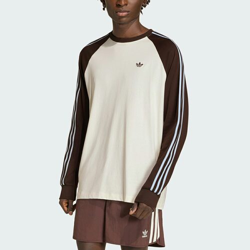 日本直邮adidas BRITCORE 长袖 CALI T恤 OWHITE/AUCO kv4446 - 图2