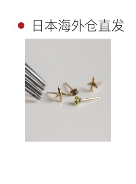 日本直邮cui-cui 男女同款 彩色宝石飞机造型耳钉【付后1h可退】