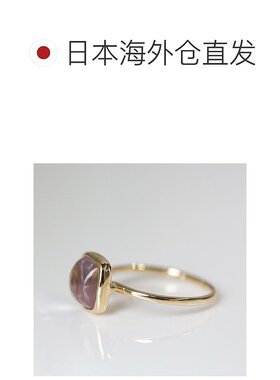 1h可退 日本直邮cui-cui 粉紫水晶卡波逊戒指 K10YG 755627