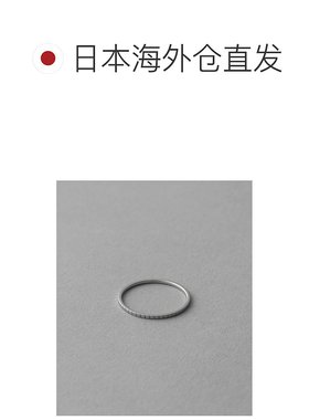 日本直邮ete 女士PT900方形切割戒指 高级铂金材质 独特光泽 简约