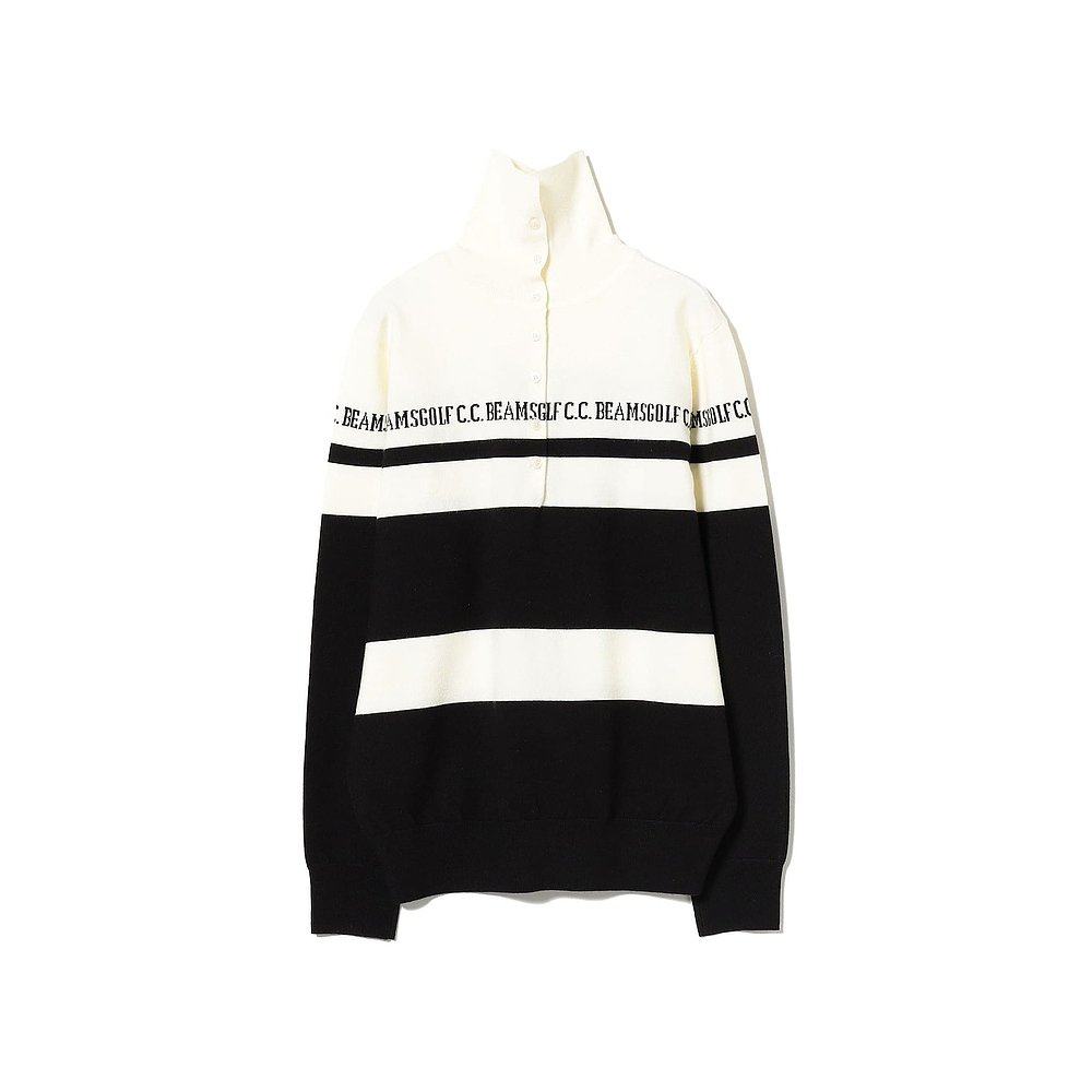 1h可退 日本直邮BEAMS GOLF ORANGE LABEL 女士 2WAY 拼接条纹针 - 图0