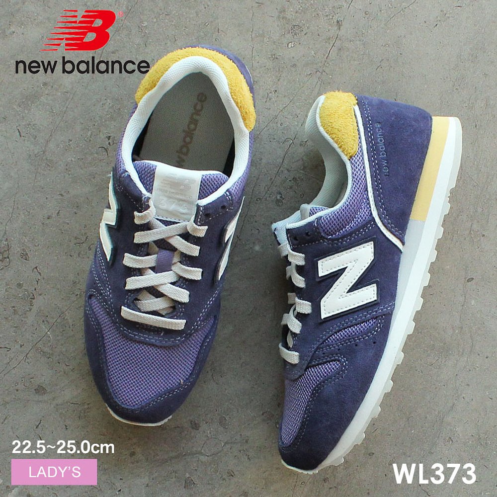 日本直邮NEW BALANCE运动鞋女紫WL373PB2鞋带运动低帮标准上班鞋-图2