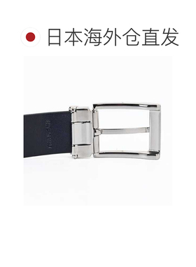 日本直邮Emporio Armani 男士皮带 黑色 宽3cm 刻印Logo扣头 兼容