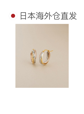 日本直邮COCOSHNIK 女士 K18黄金×铂金三色叠搭【付后1h可退】