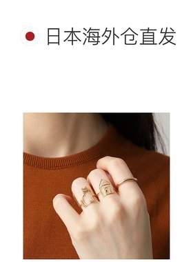 日本直邮ALIITA 戒指 MIAU RING 女士猫图案猫戒指 黄金-9KT