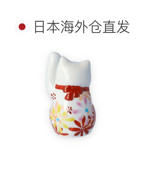 日本直邮九谷烧礼品包装招财猫 - 上装 - 红色（左手） 国藏窑摆