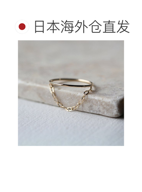 1h可退 日本直邮cui-cui K10YG黄金链条戒指 756297配饰