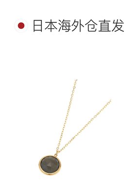 日潮跑腿COCOSHNIK 有色宝石（拉长石）双玫瑰切割项链 45天然