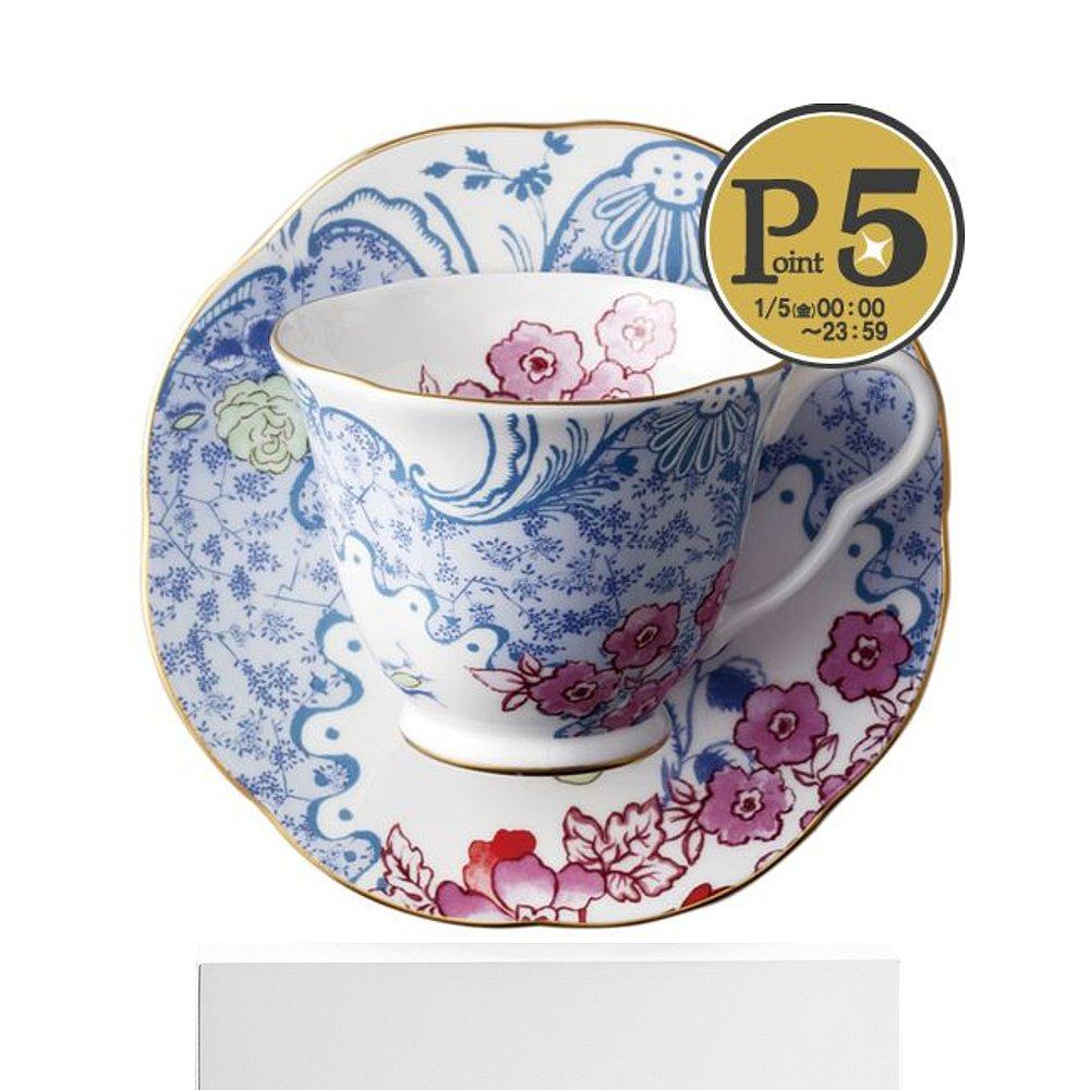 日本直邮 WEDGWOOD Harlequin 蝴蝶咖啡杯和碟蓝色和粉色茶杯陶瓷,淘宝优惠券,粉丝福利购,淘宝优惠卷