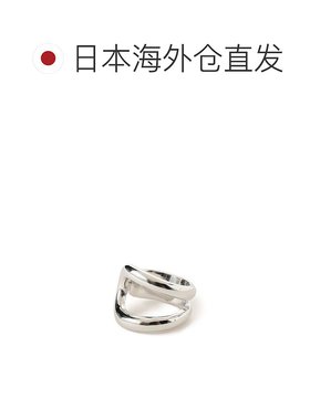 1h可退 日本直邮Chalulu女士简约波浪曲线金属环戒指 61423608414