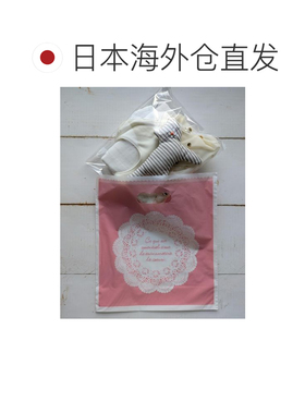 日本直邮Heads 手提袋 蕾丝PE粉 W260×D100×H290 M 100枚 L