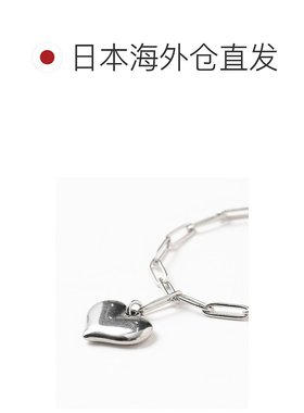 1h可退 日本直邮Ray BEAMS 女士 不锈钢 光泽链条 心形吊坠 手链