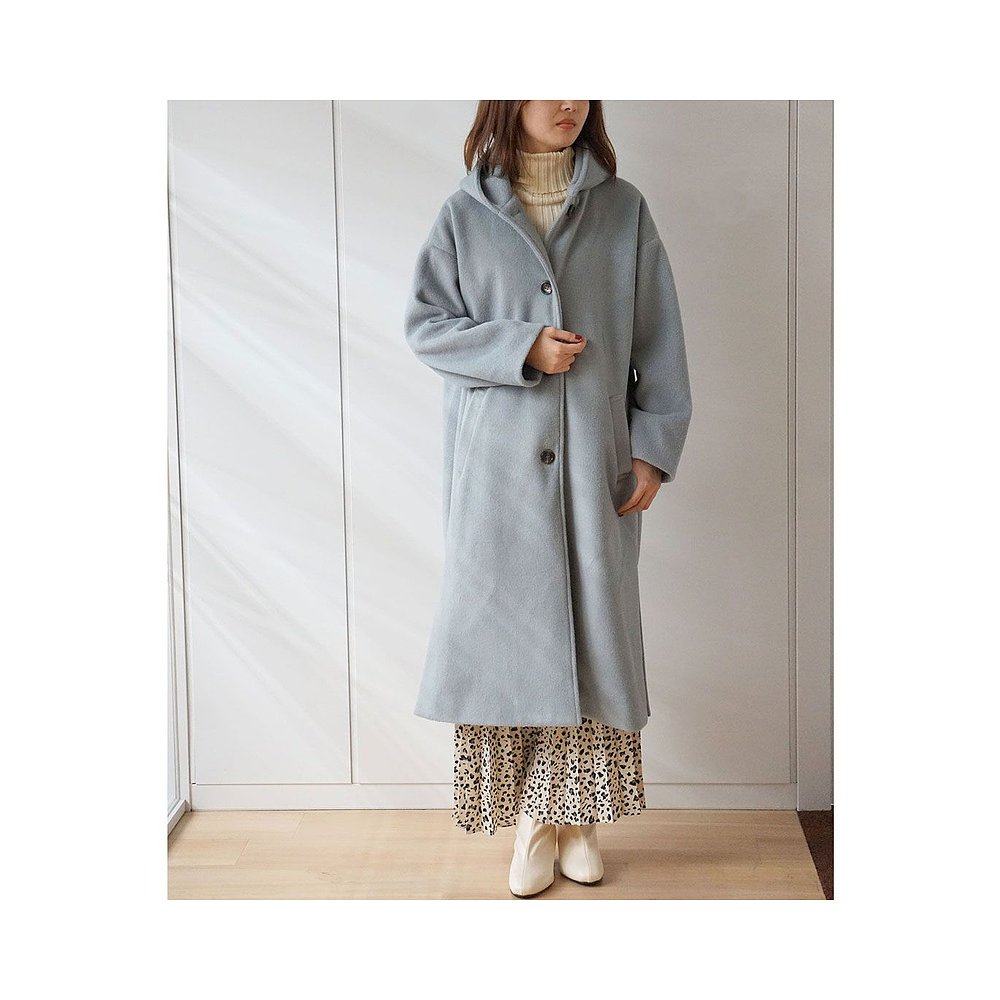 日本直邮geera[web only]假连帽衫 天猫国际日本直购毛呢外套