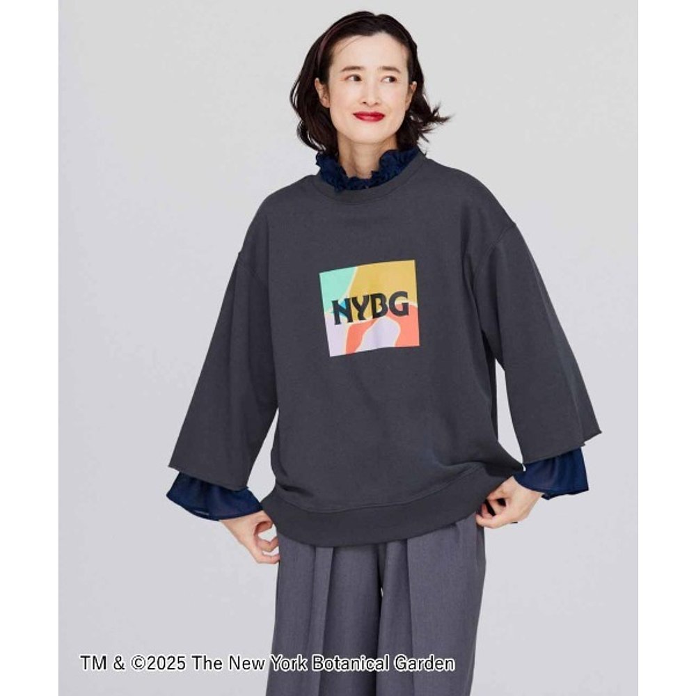 1h可退 日本直邮IEDIT 女装 纽约植物园联名 休闲宽松八分袖T恤 G - 图2