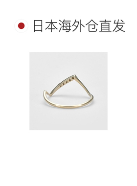 日本直邮日潮 agete 阿卡朵K10 折线钻石戒指