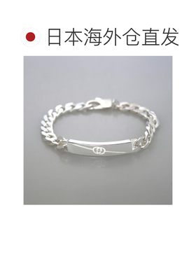 日本直邮Gucci男士斜跨手链 774054-J8400-8106-16 银色配饰