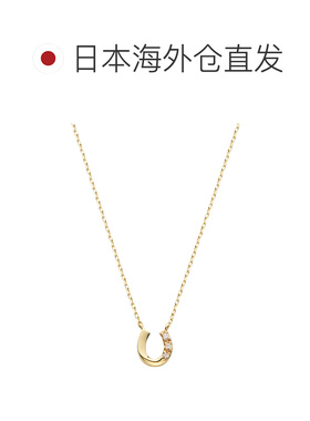 日本直邮Vendome Aoyama新款10K黄金钻石人气款马蹄项链 AJVN1491
