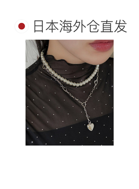 日本直邮ROYAL PARTY女士珍珠链心形吊坠项链 75611800