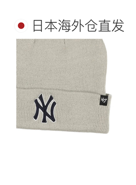 日本直邮NEW ERA MLB纽约洋基队针织帽 灰色 翻边 均码 棒球联盟