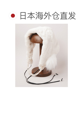 日本直邮CA4LA 女士 仿毛绒贝雷帽 耳罩式保暖毛球【付后1h可退】