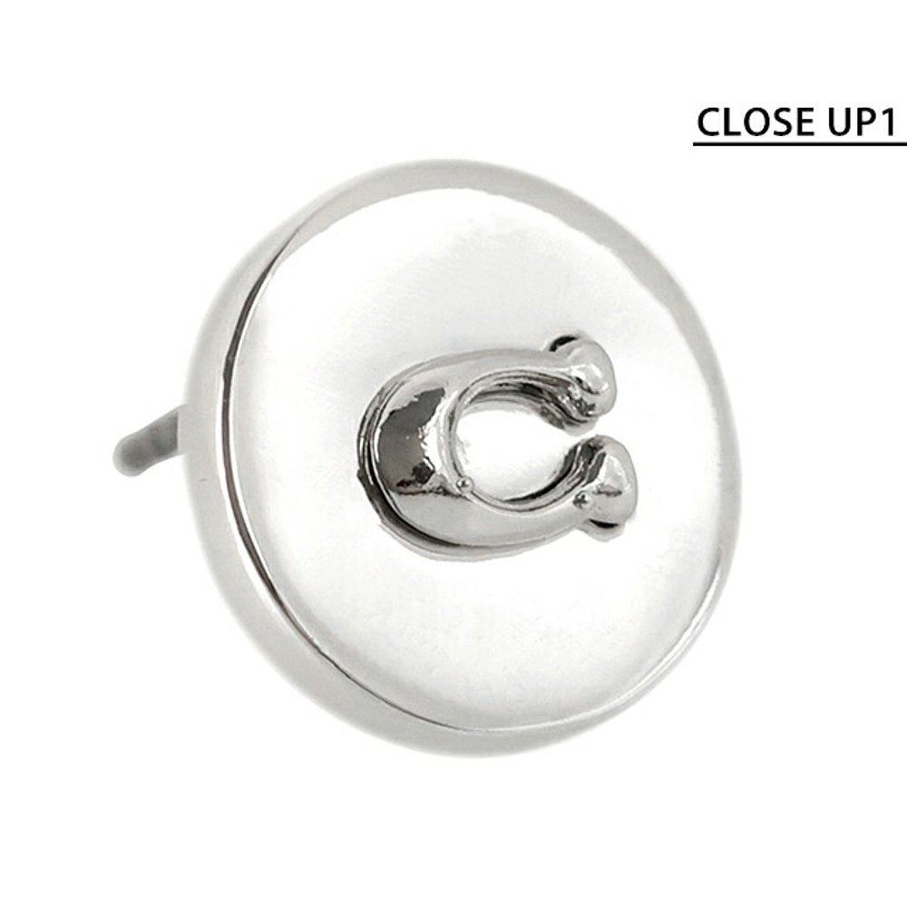 日本直邮Coach 女士耳环 双耳耳钉 352957 RHO 030 银色配饰,淘宝优惠券,粉丝福利购,淘宝优惠卷