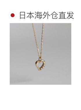 1h可退 日本直邮cui-cui 女装 心形 项链 钻石镶嵌 K10YG材质 783