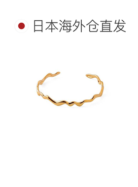 日本直邮ANE MONE 女士 波纹金属手镯 不易变色不锈钢材质 O07200