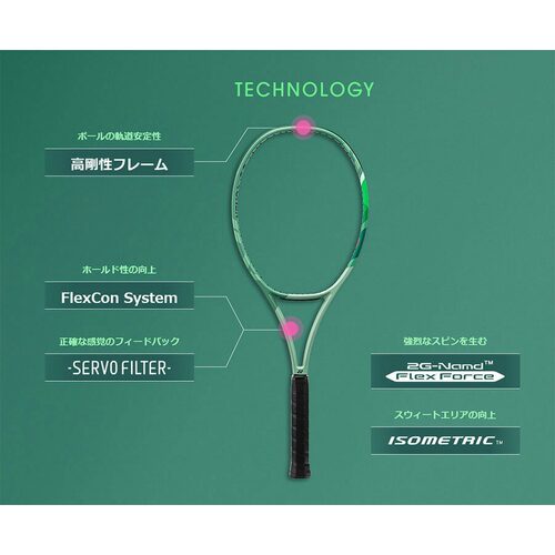 日本直邮YONEX 男女士 Percept 100L 网球拍（仅拍框）YONEX 01PE - 图1