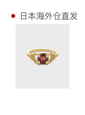 日本直邮NOJESS 女士 25周年限定玫瑰金石榴石钻石小指戒  302531