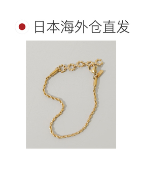 日本直邮SMELLY 女士 扭绳链手链 金色外科钢防过敏 SM2613022450