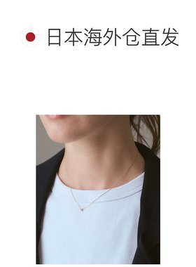 1h可退 日本直邮agete 阿卡朵 女士 K10玫瑰金 单颗钻石项链 0.03