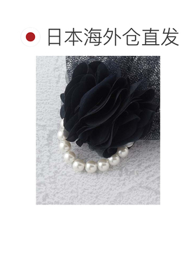 日本直邮grove 女士晚宴礼服花雪纺珍珠胸花 藏青色 094