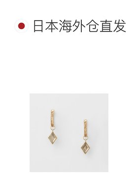 日本直邮日潮 agete 阿卡朵K10石英贝壳耳环吊坠混合色 均码