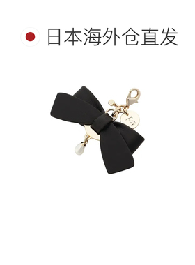 日本直邮Samantha Thavasa 淡黄色蝴蝶结图案拉链挂饰