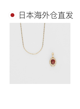 日潮 agete 阿卡朵【限定款】【1月生日石】K10石榴石项链红色 均