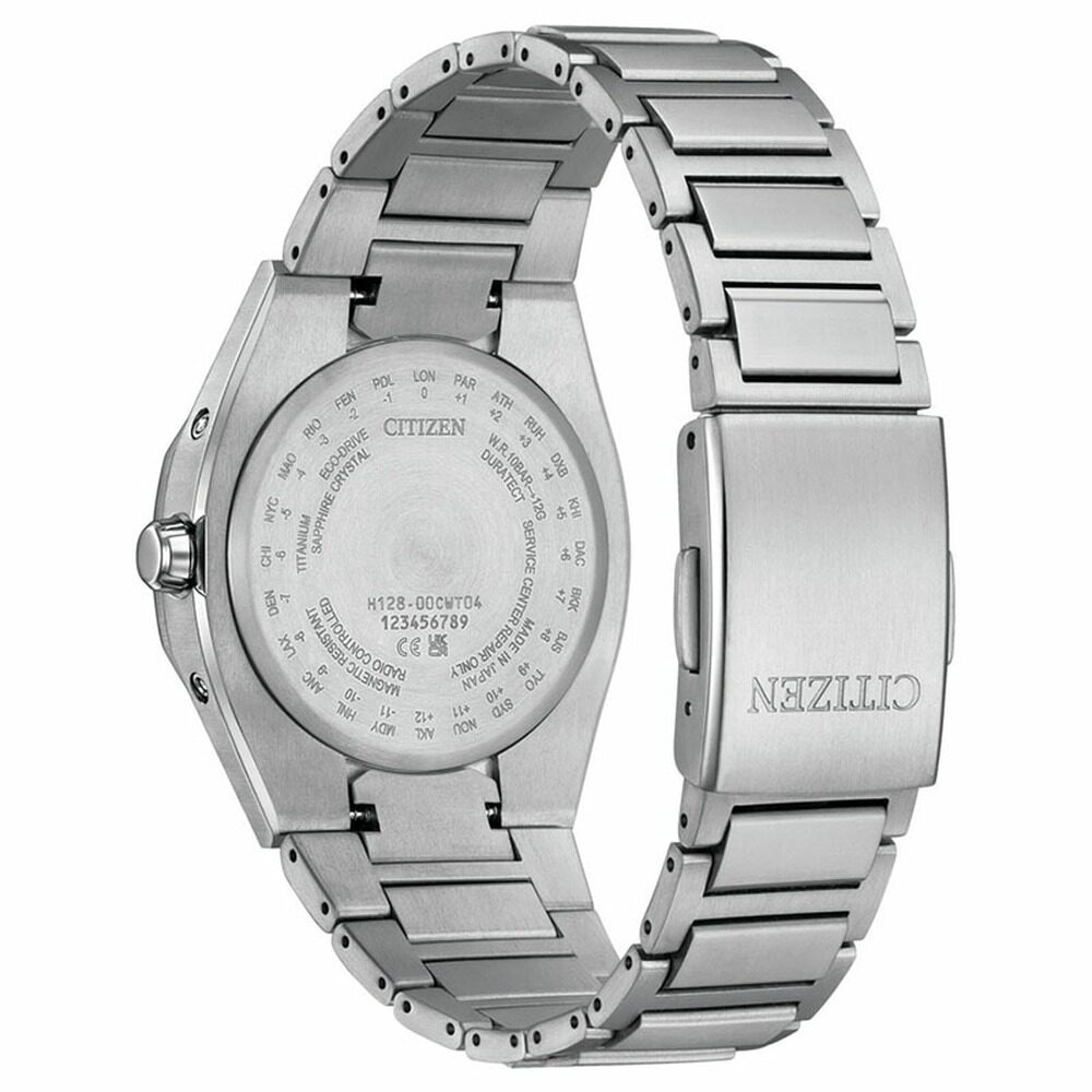 Japan Direct Mail Citizen Attesa Men's Watch Silver Radio Time Calibration Solar Powered Titanium Watch